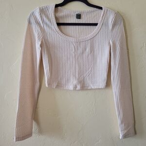NWOT Women's Cream Long Sleeve Top